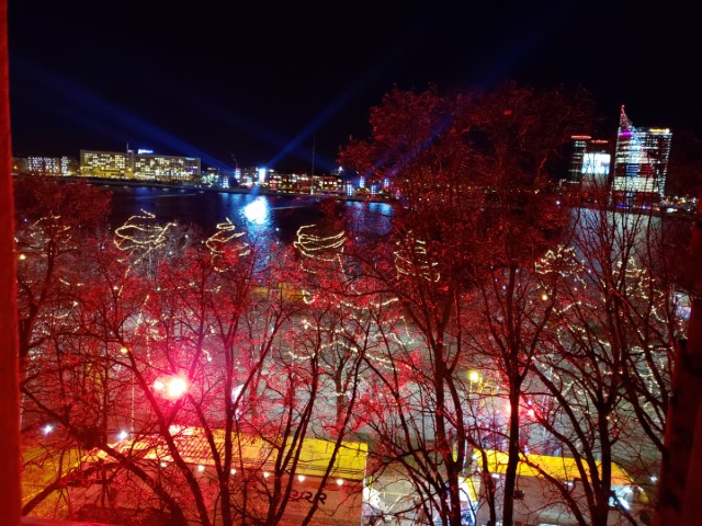 Colorful river in Riga